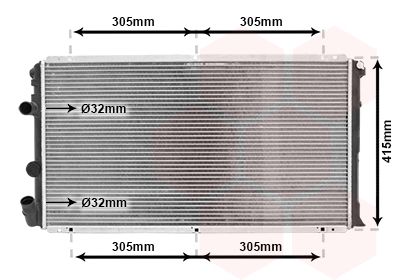 VAN WEZEL Radiaator,mootorijahutus 43002263